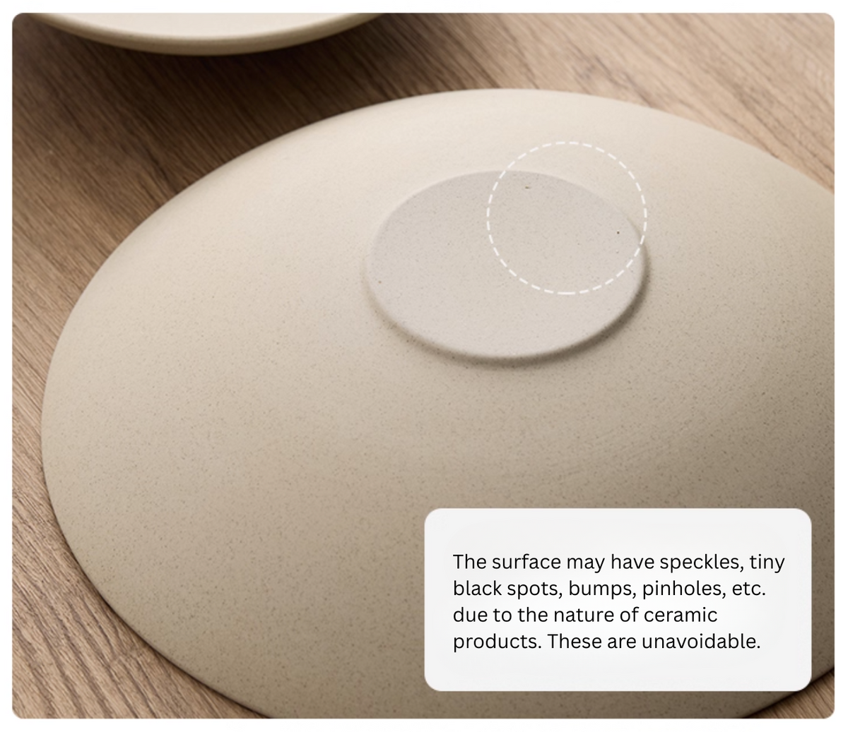 Lifestyle shot: Simple Palette Deep Plate β Clay Series in dining setting bottom view