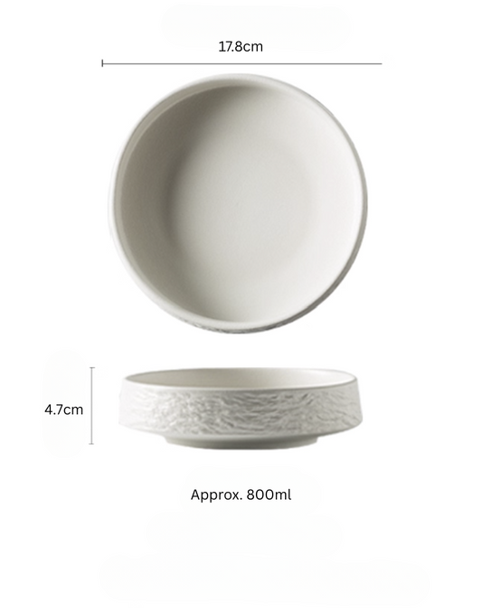 White Deep Plate 17.8 cm – small deep bowl, perfecto for side dishes or kids’ meals in Singapore homes