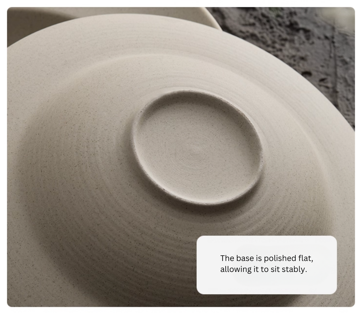 Clay Series straw hat bowl in neutral ceramic, photo 6 β Simple Palette Singapore