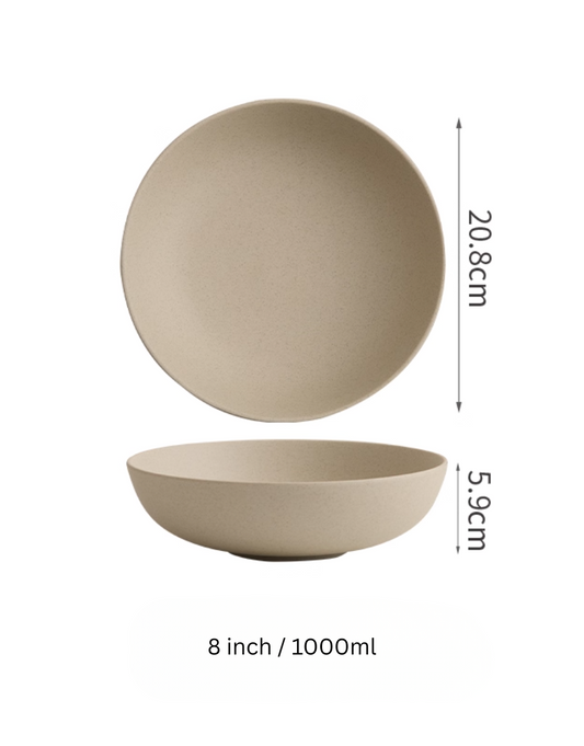 Side profile of Simple Palette XL Bowl โ Clay Series showing height and curve 1000ml