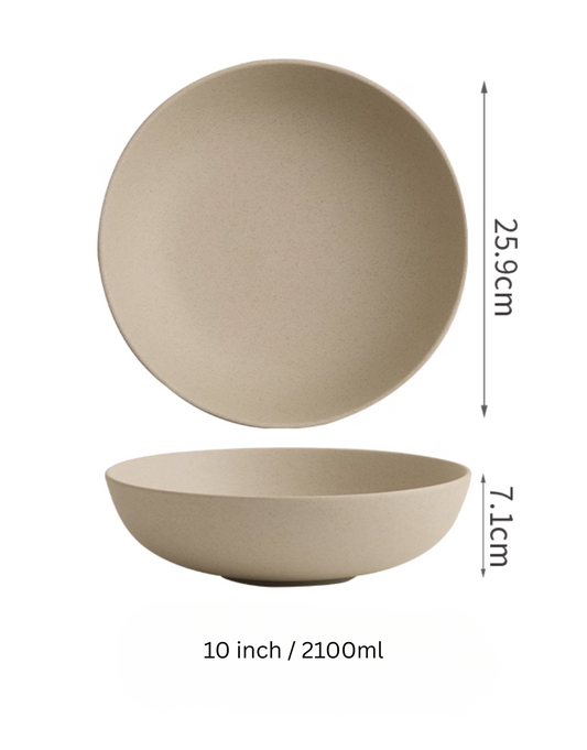 Side profile of Simple Palette XL Bowl โ Clay Series showing height and curve 2100ml