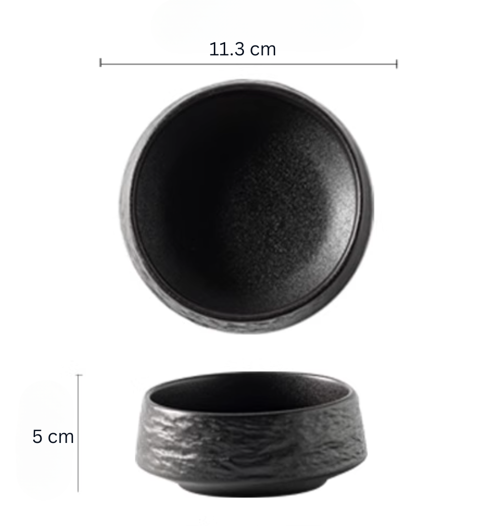 Black porcelain stew and soup bowl, 6 inch – Simple Palette Singapore