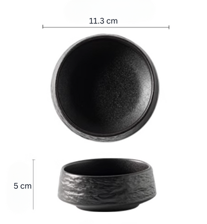 Black porcelain stew and soup bowl, 6 inch – Simple Palette Singapore
