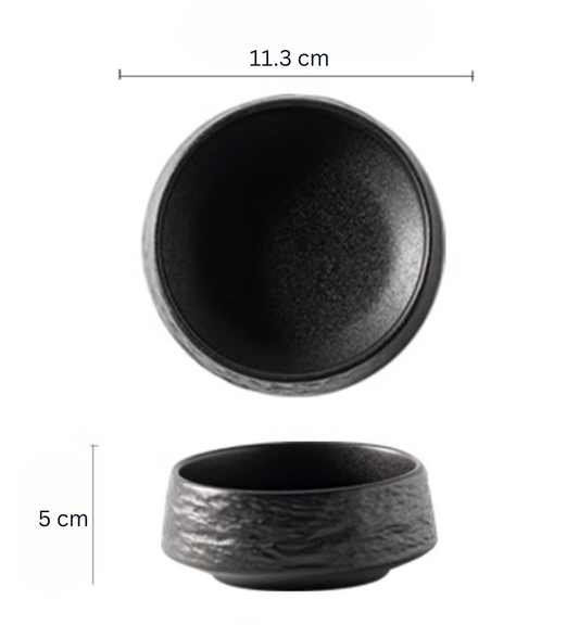 Black porcelain stew and soup bowl, 6 inch – Simple Palette Singapore