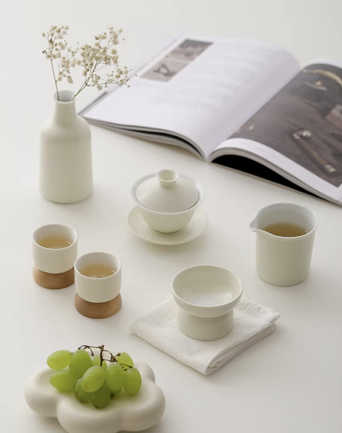 Wabi Sabi ceramic tea filter with strainer, photo 6 – Simple Palette Singapore
