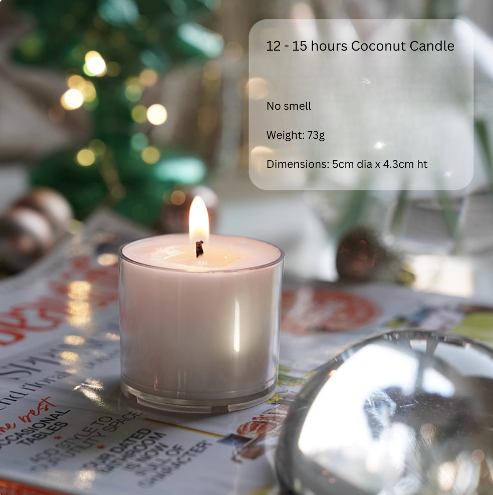 Plant-based coconut oil candle, 12hrs – Simple Palette Singapore