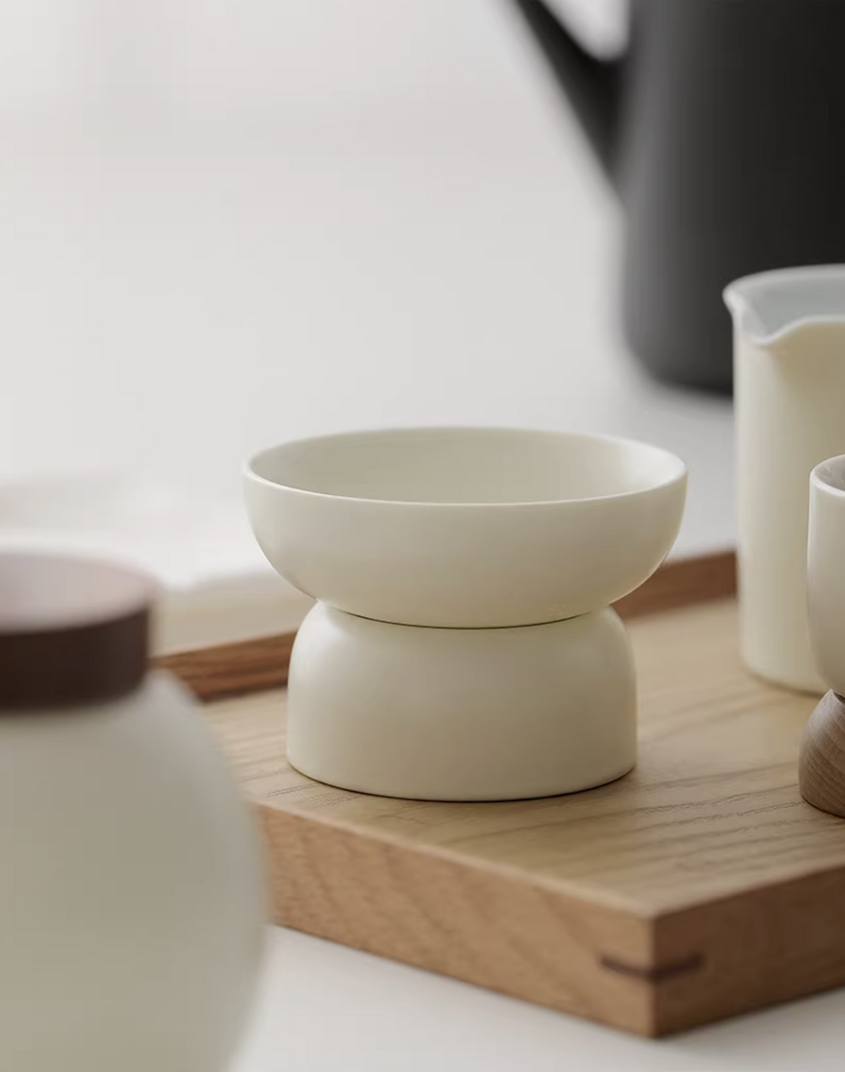 Wabi Sabi ceramic tea filter with strainer, photo 1 – Simple Palette Singapore