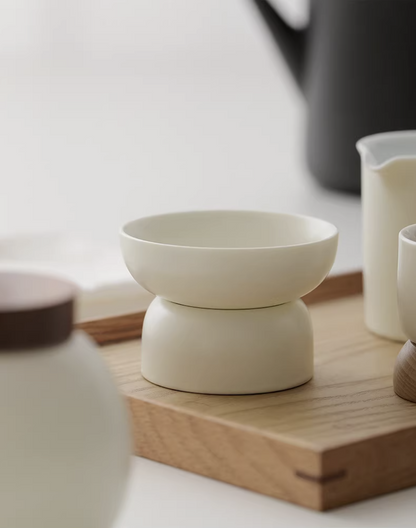 Wabi Sabi ceramic tea filter with strainer, photo 1 – Simple Palette Singapore