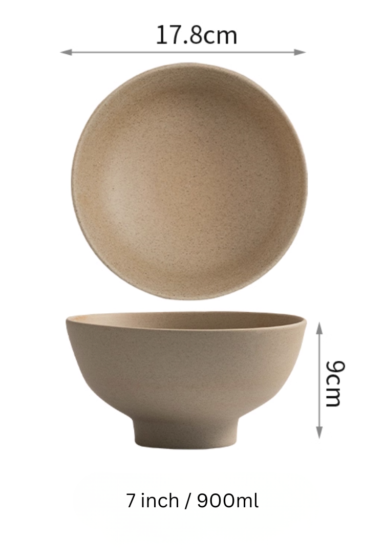 Clay Series tan soup bowl 7 inch, photo 10 – Simple Palette Singapore
