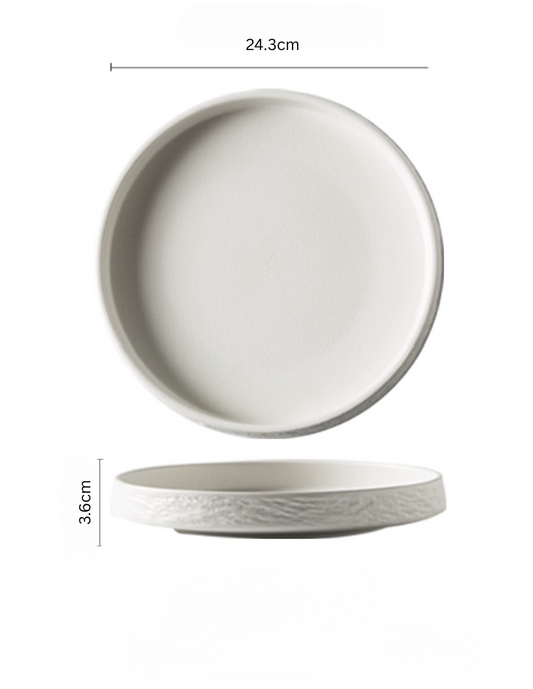 White Deep Plate 24 cm / 9.5-inch by Simple Palette Singapore – deep porcelain bowl style, ideal for soups and pastas