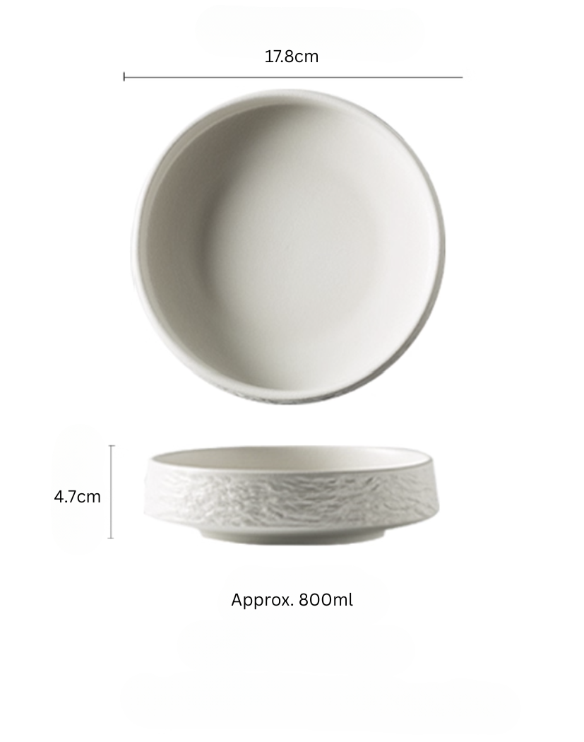 White Deep Plate 17.8 cm – small deep bowl, perfecto for side dishes or kids’ meals in Singapore homes