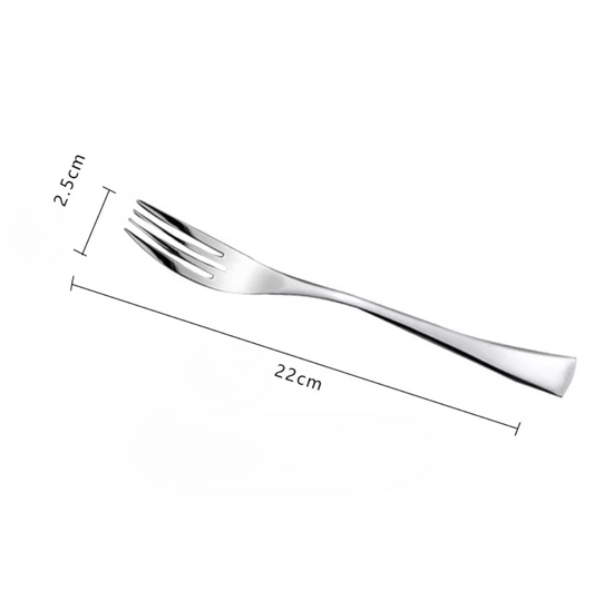 Alternative stainless steel cutlery design with refined finish - artisanal flatware collection