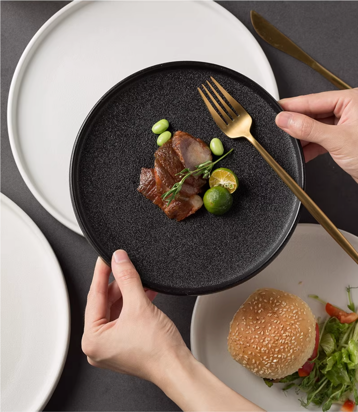 Porcelain flat plates, photo 1 – Simple Palette Singapore