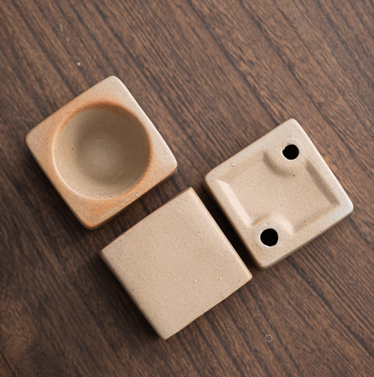 Cone-shaped ceramic coffee cup with square base, photo 1 – Simple Palette Singapore