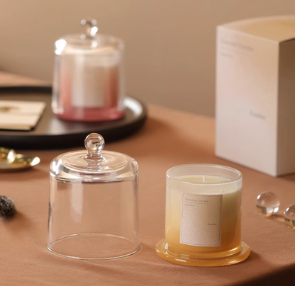 3-layer bean wax scented candle in bell glass, photo 1 – Simple Palette Singapore