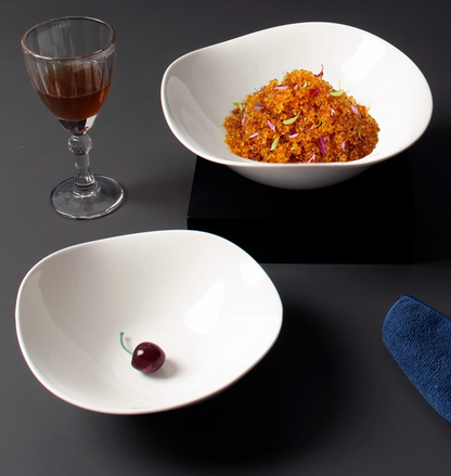 Luna shape white porcelain bowl, photo 3 – Simple Palette Singapore