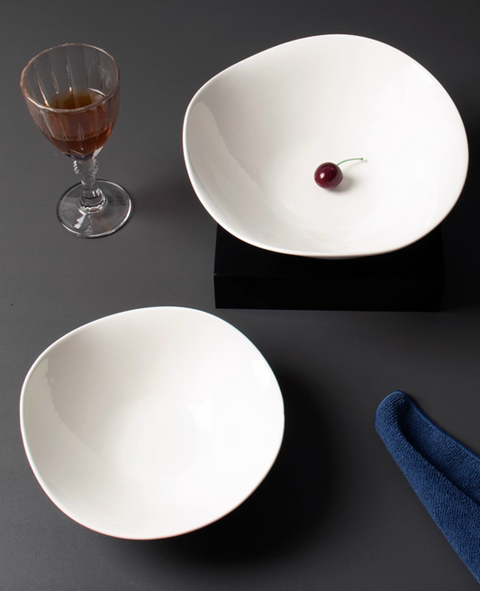 Luna shape white porcelain bowl, photo 1 – Simple Palette Singapore