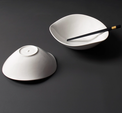 Luna shape white porcelain bowl, photo 7 – Simple Palette Singapore