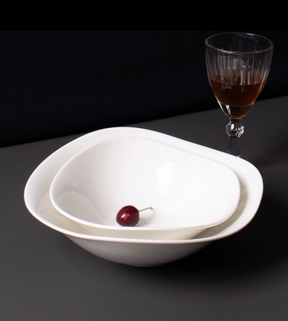 Luna shape white porcelain bowl, photo 8 – Simple Palette Singapore