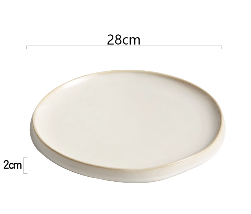 Irregular-shaped porcelain flat plate, big 11.5 inch – Simple Palette Singapore