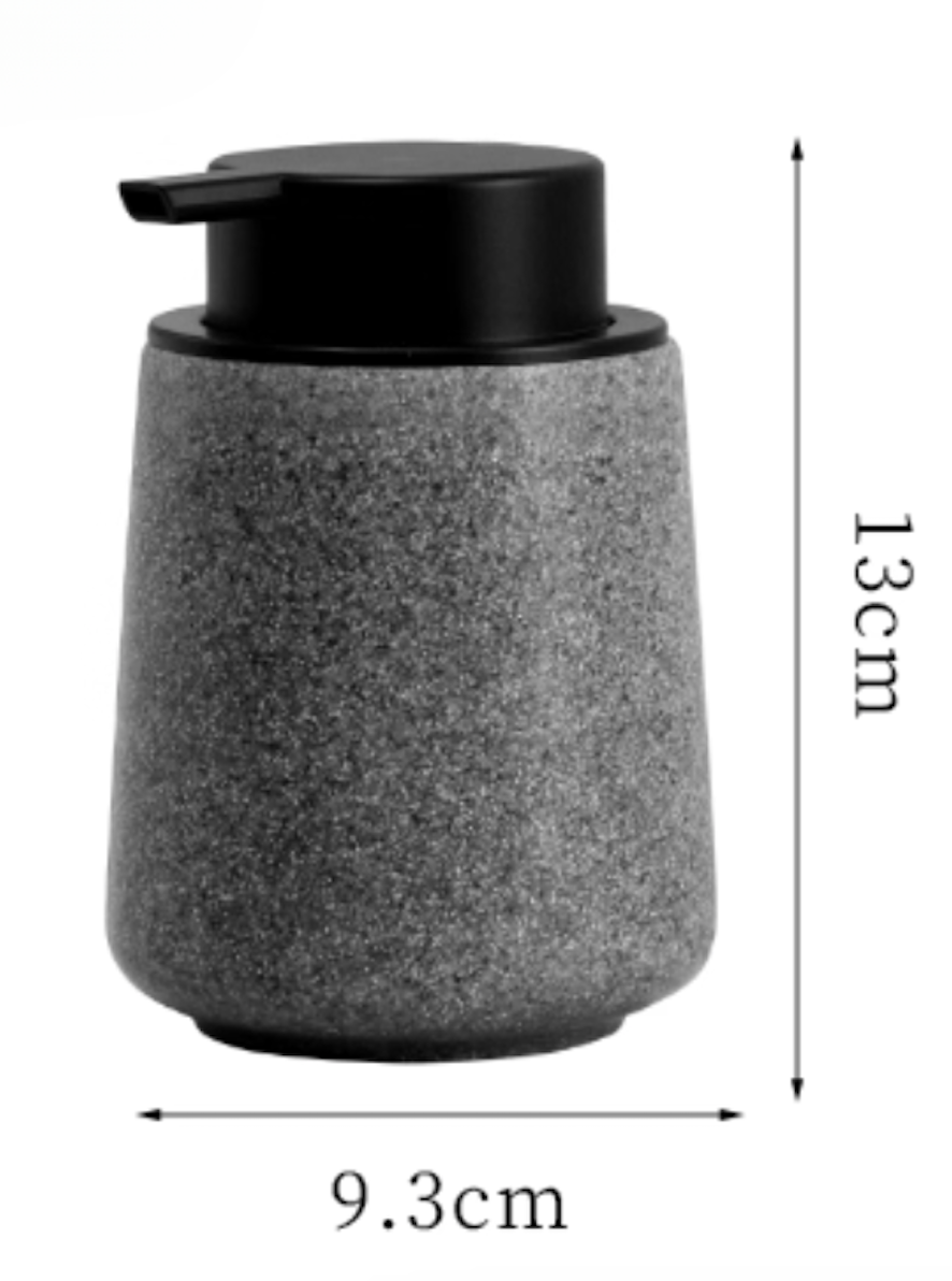 Gray ceramic soap dispenser – Simple Palette Singapore