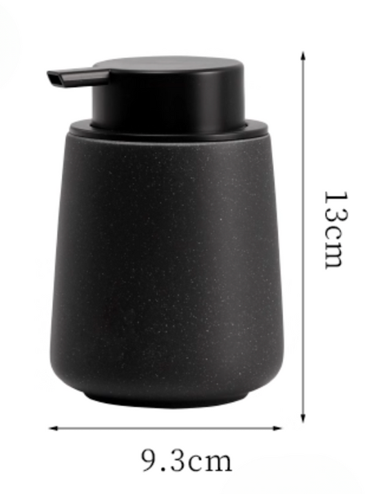 Black ceramic soap dispenser – Simple Palette Singapore