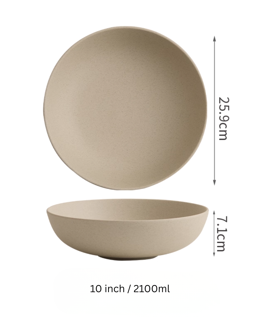 Side profile of Simple Palette XL Bowl – Clay Series showing height and curve 2100ml