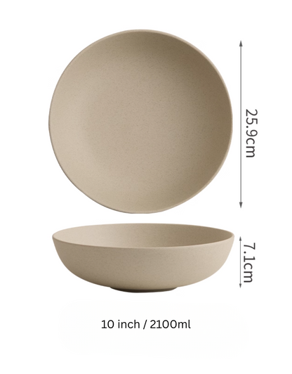 Side profile of Simple Palette XL Bowl – Clay Series showing height and curve 2100ml