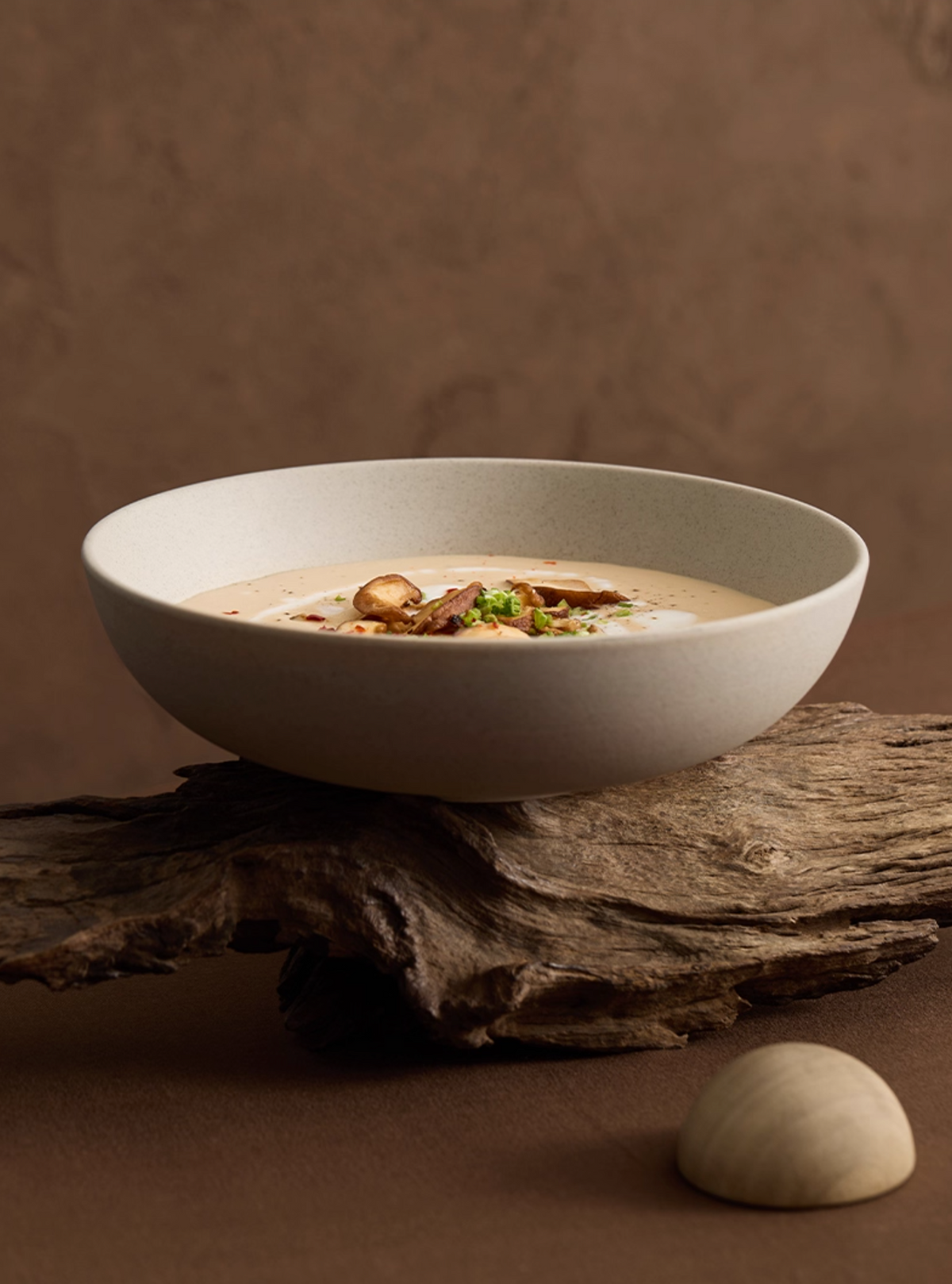Simple Palette XL Bowl – Clay Series, front view, neutral matte ceramic
