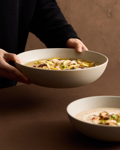 Simple Palette XL Bowl – Clay Series styled in dining table setup