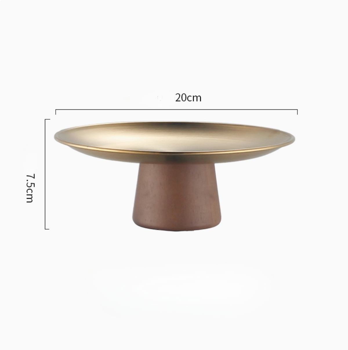 Gold medium serving platter stand 20cm perfect for restaurant and café use artisanal quality