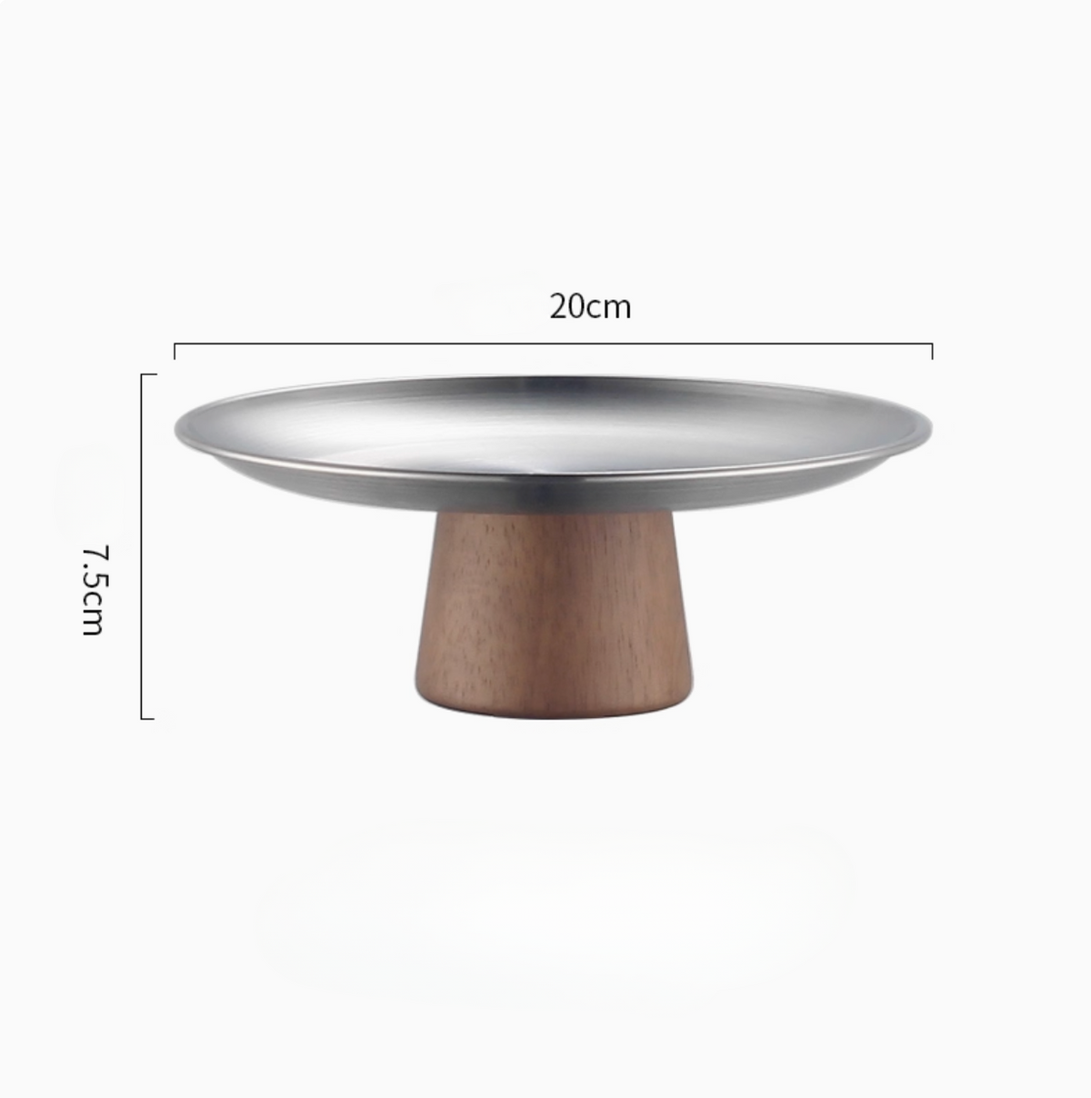 Medium serving platter stand 20cm stainless steel perfect for restaurant and café use artisanal quality
