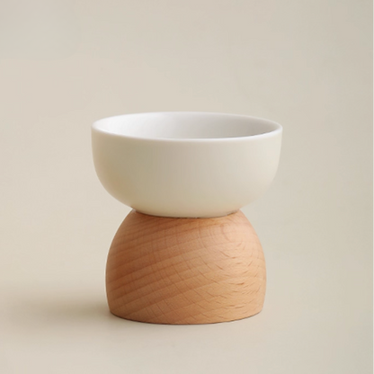 Close-up detail of Wabi Sabi tea cup showing natural ceramic texture and handcrafted finish