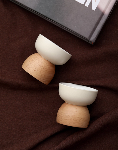 Handcrafted Wabi Sabi ceramic tea cup with natural imperfections and artisanal design in Singapore