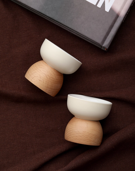 Handcrafted Wabi Sabi ceramic tea cup with natural imperfections and artisanal design in Singapore